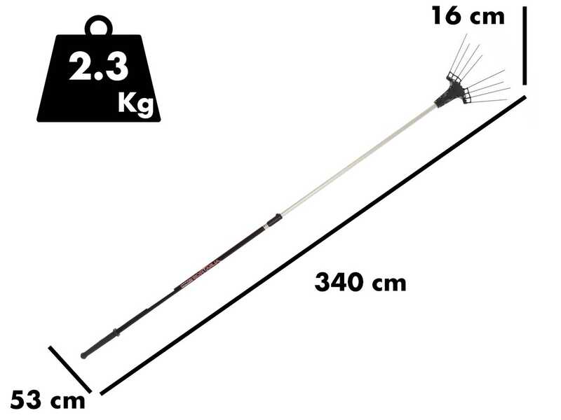 Zanon Albatros AL300 - Peigne vibreur &eacute;lectrique - Perche telescopique 210 - 340cm - SANS BATTERIE