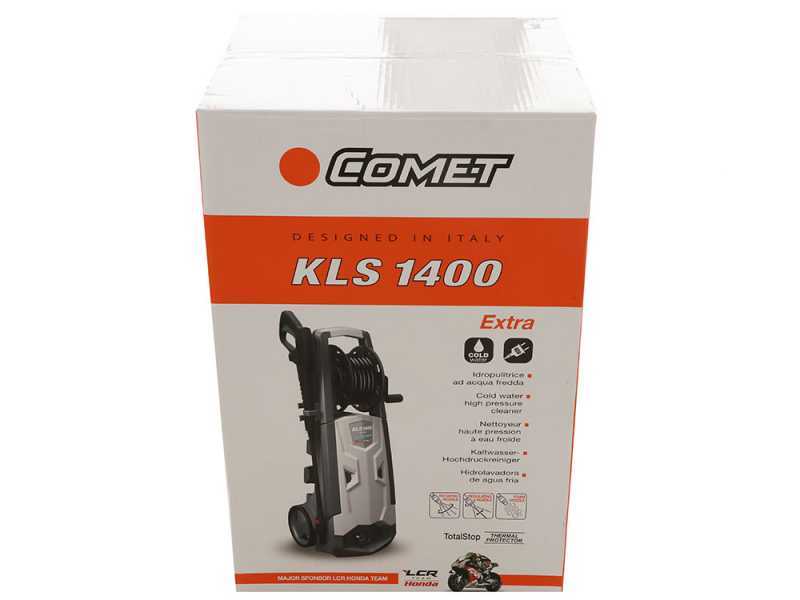 Nettoyeur haute pression Comet KLS 1400 Extra - &eacute;lectrique &agrave; eau froide - Avec enrouleur - 140 bars