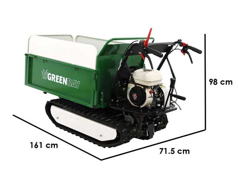 Brouette &agrave; moteur GreenBay EXPANDER 500 HONDA GP160 - Caisson extensible - Charge 500 kg