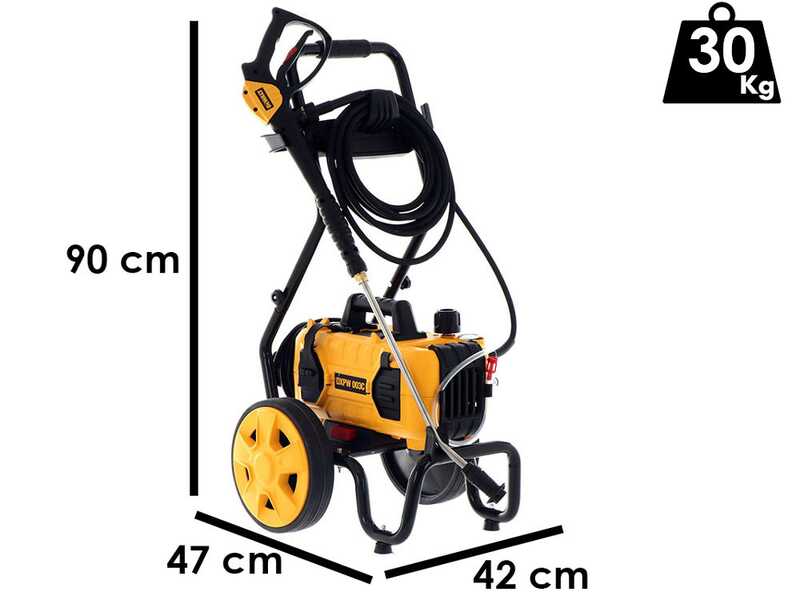 Nettoyeur haute pression DeWalt DXPW 003CE KART de 150 bars max-  630L/H d&eacute;bit Max - avec chariot amovible