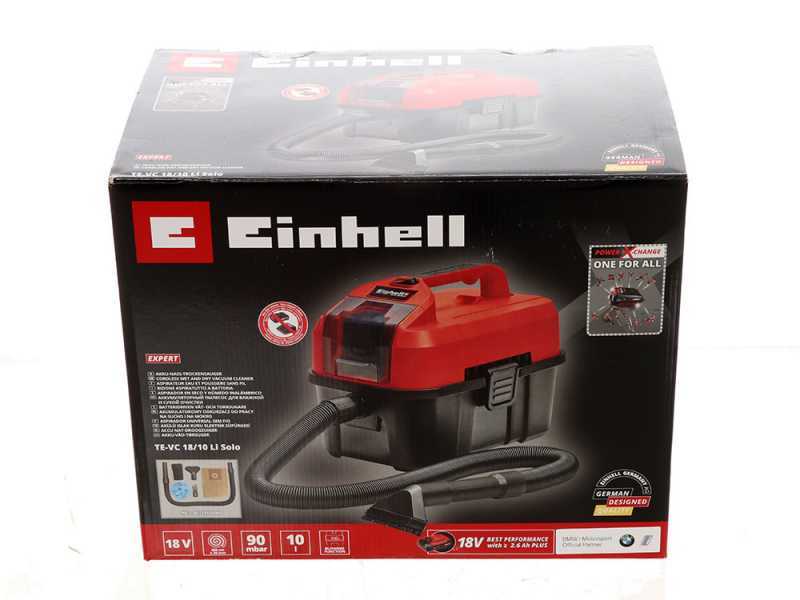 Aspirateur portatif &agrave; batterie Einhell TE-VC 18/10 Li - 18V 5.2Ah