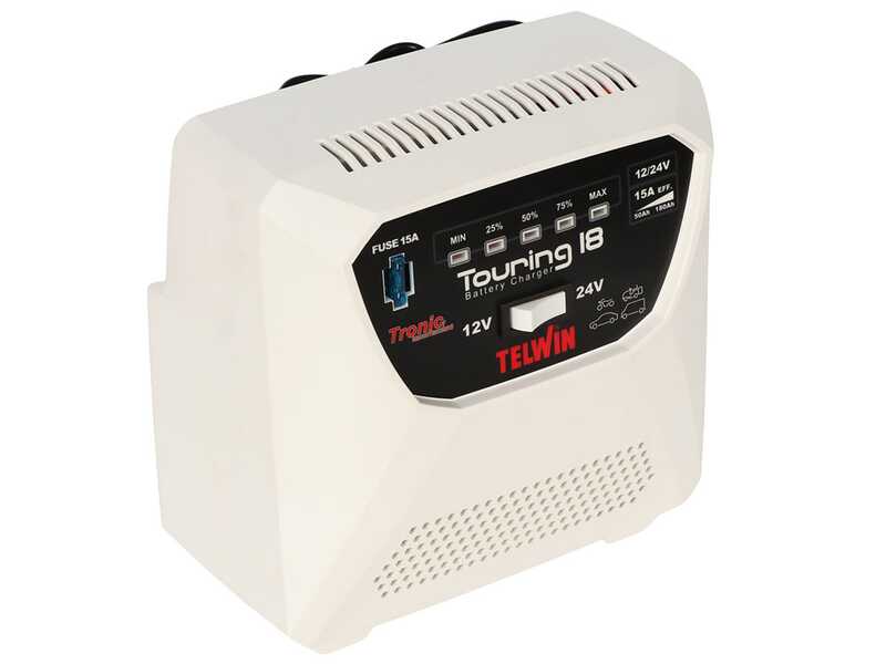 Kit complet : chariot porte batterie Geotech + batterie 60 ah + chargeur Telwin Touring 18