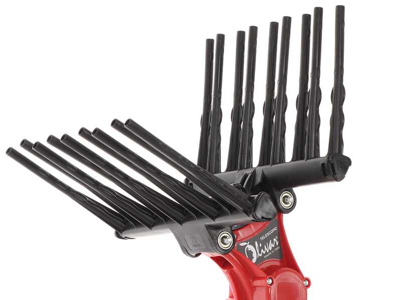 Peigne vibreur &eacute;lectrique &agrave; batterie Zanon Olivar Electric AL 300 - Perche t&eacute;lescopique en aluminium 210 - 340 cm