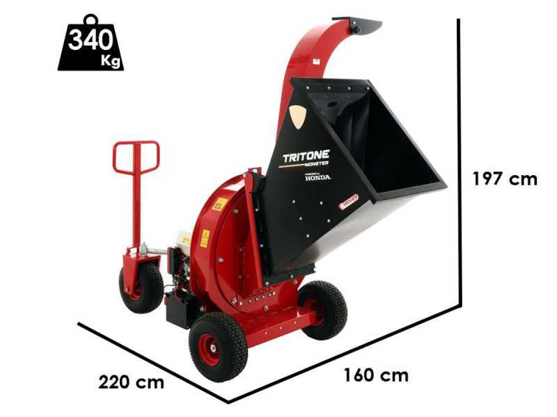 Ceccato Tritone Monster - Broyeur thermique professionnel  GX390 HONDA - D&eacute;marrage &eacute;lectrique