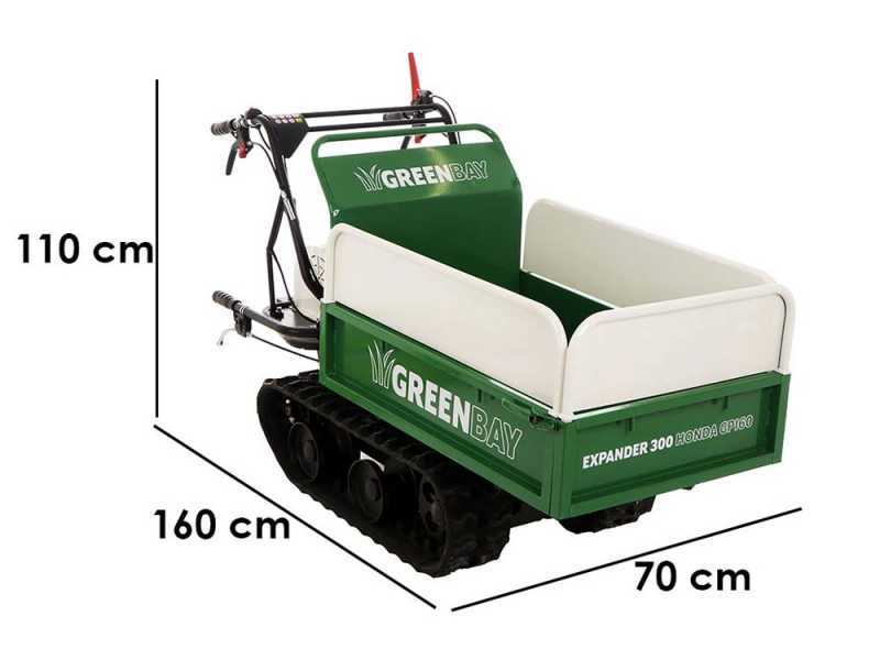 Brouette &agrave; chenilles extensible GreenBay EXPANDER 300 - Moteur Honda GP160