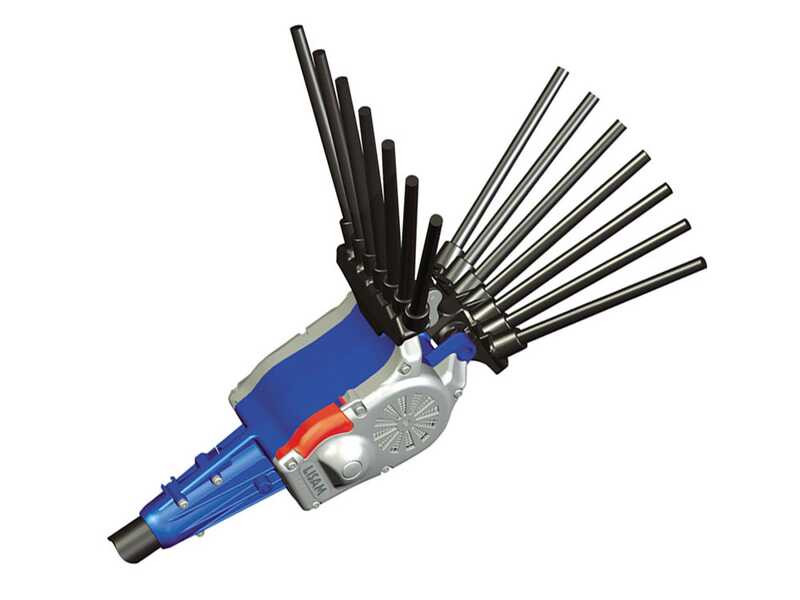 Peigne vibreur &eacute;lectrique &agrave; batterie Lisam Oliwatt 2  - Avec dents en Nylon - 280 cm - Perche Fixe