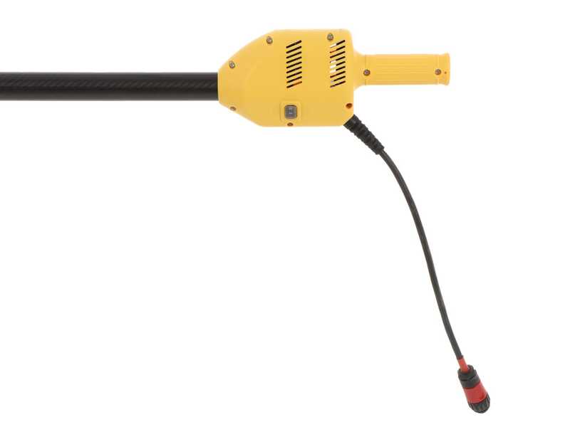 Peigne vibreur &eacute;lectrique &agrave; batterie Lisam Swing - Avec 8 + 8 dents en carbone - 220-300 cm - Perche t&eacute;lescopique