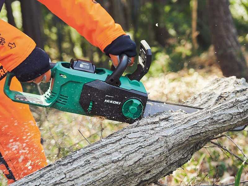HIKOKI CS3630DB - Tron&ccedil;onneuse de coupe &agrave; batterie 36V  2.5Ah - Guide 30 cm