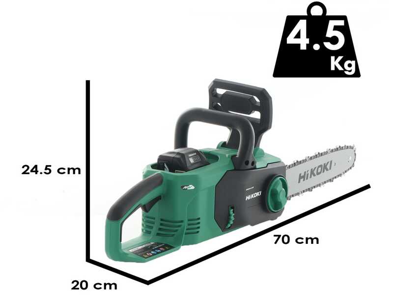 HIKOKI CS3630DB - Tron&ccedil;onneuse de coupe &agrave; batterie 36V  2.5Ah - Guide 30 cm