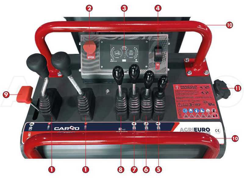 Brouette &agrave; moteur sur chenilles AgriEuro Top-Line RAPTOR 7800 HD - Honda GX390 - Avec pelle et b&eacute;tonni&egrave;re