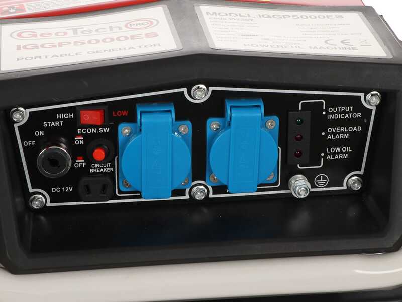 GeoTech Pro iGGP5000ES - Groupe &eacute;lectrog&egrave;ne inverter avec d&eacute;m. &eacute;lectrique 4 kW  sur chariot - Continu 3.5 kW Monophas&eacute;