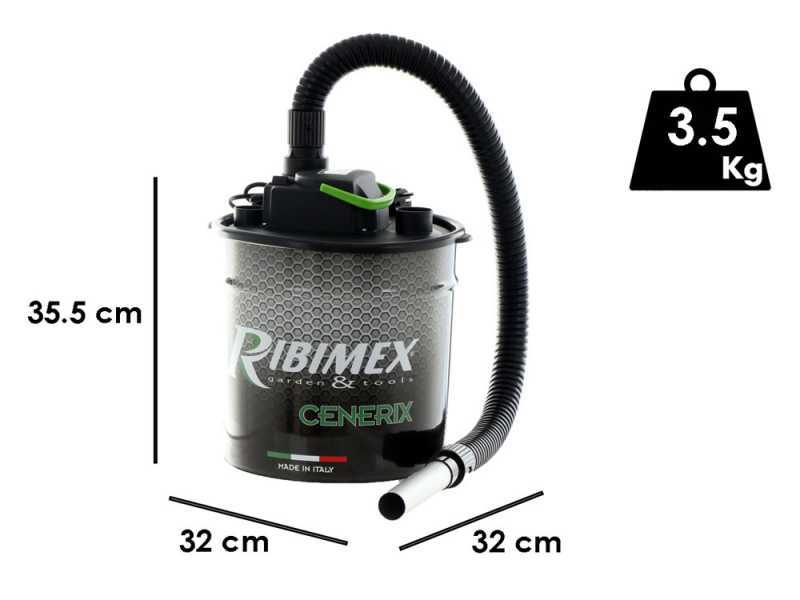 Ribimex Cenerix - Aspirateur &agrave; cendres - 18 L