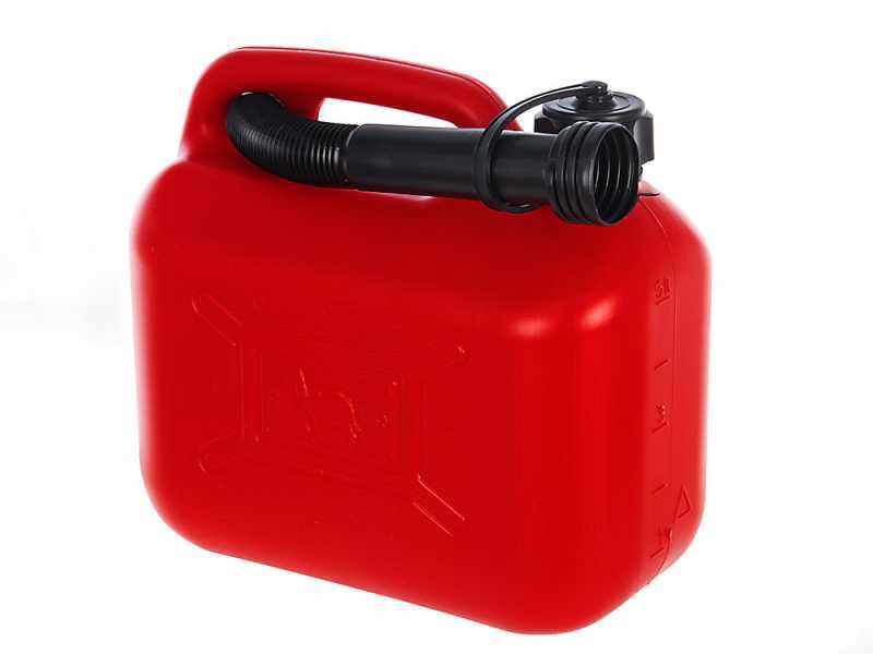 Bidon 5 L professionnel en plastique pour carburant avec bec verseur flexible