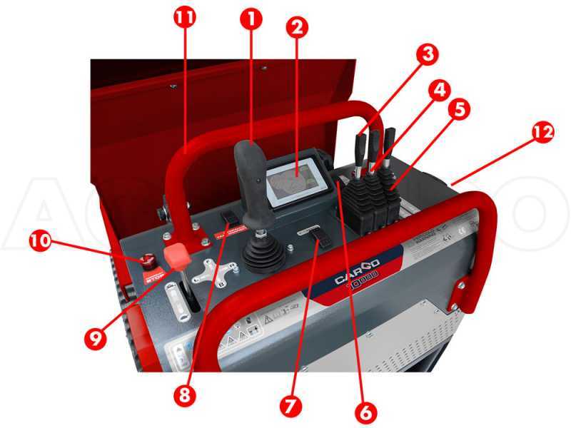 Brouette &agrave; moteur sur chenilles AgriEuro Top-Line CARGO J 10000 HED 4.0 avec joystick - Honda GXe630 - Avec pelle et b&eacute;tonni&egrave;re