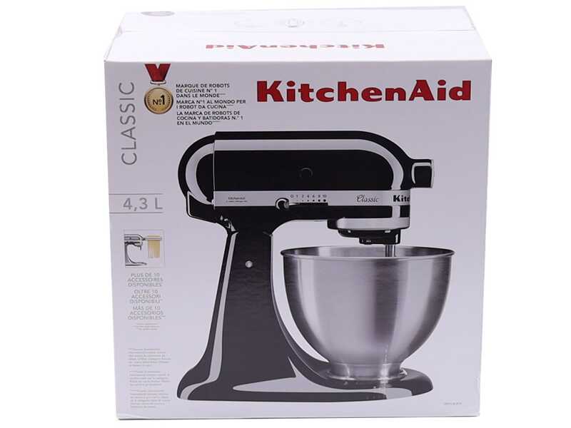 KitchenAid Classic 5K45SS-EBM Noir Onyx - Batteur m&eacute;langeur plan&eacute;taire