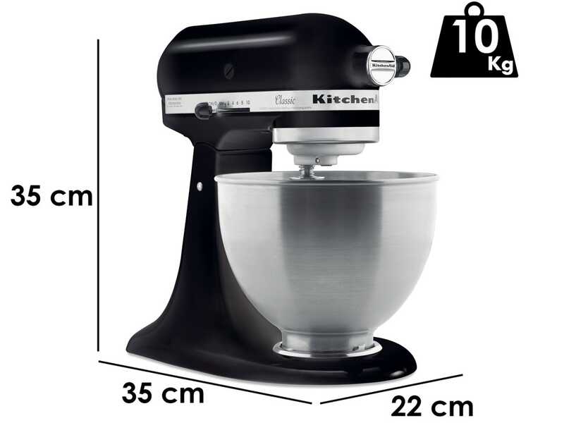 KitchenAid Classic 5K45SS-EBM Noir Onyx - Batteur m&eacute;langeur plan&eacute;taire