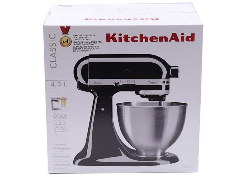 KitchenAid Classic 5K45SS Noir Onyx - Batteur m&eacute;langeur plan&eacute;taire