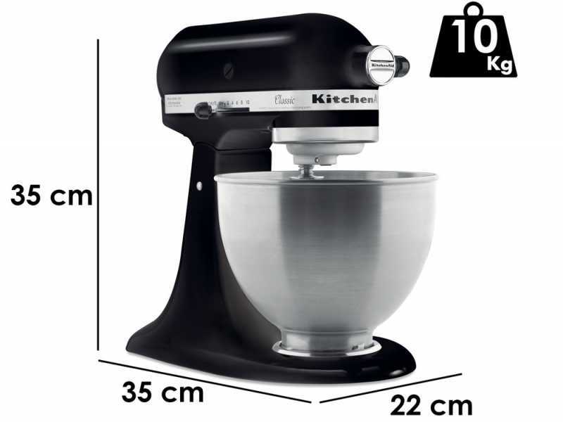 KitchenAid Classic 5K45SS Noir Onyx - Batteur m&eacute;langeur plan&eacute;taire