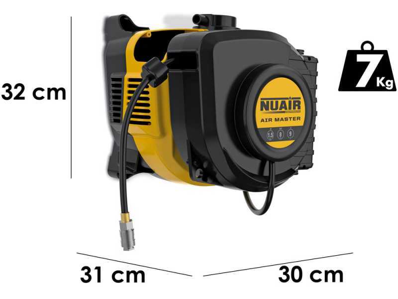 Nuair Air Master - Compresseur monophas&eacute; mural, oil-less - Motore 1.5 CV