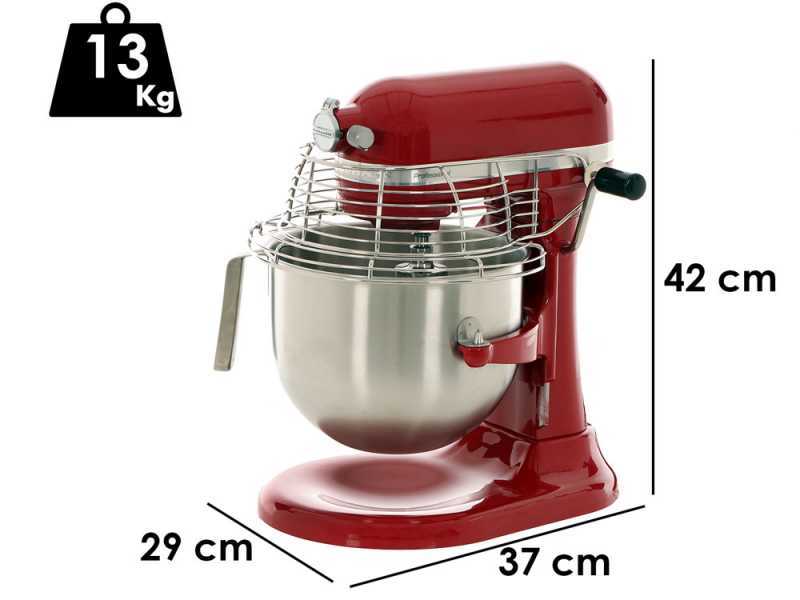 KitchenAid Professional 5KSM7990X Rouge - Batteur m&eacute;langeur plan&eacute;taire