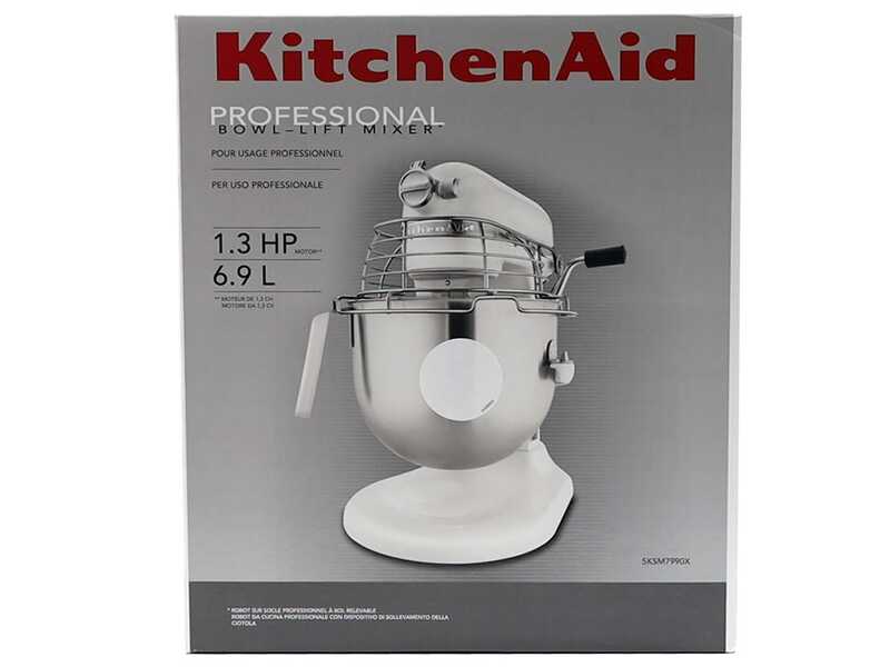 KitchenAid Professional 5KSM7990X Blanc - Batteur m&eacute;langeur plan&eacute;taire