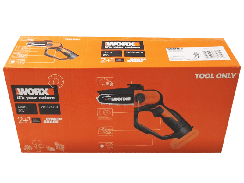 &Eacute;lagueuse manuelle &agrave; batterie Worx WG324E 20 V 2 Ah + perche de rallonge - BATTERIE SUPPL&Eacute;MENTAIRE GRATUITE