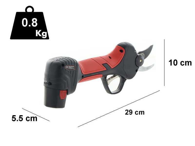 Blue Bird PS 22-23 Twin - S&eacute;cateur &eacute;lectrique de taille - 8.4V 2Ah - Diam&egrave;tre de coupe 23 mm