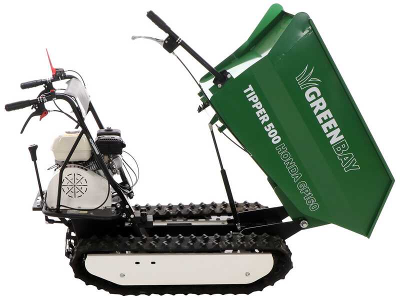Brouette motoris&eacute;e &agrave; chenilles dumper GreenBay Tipper 500 - Moteur Honda GP160