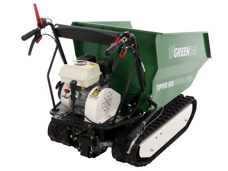 Brouette motoris&eacute;e &agrave; chenilles dumper GreenBay Tipper 500 - Moteur Honda GP160
