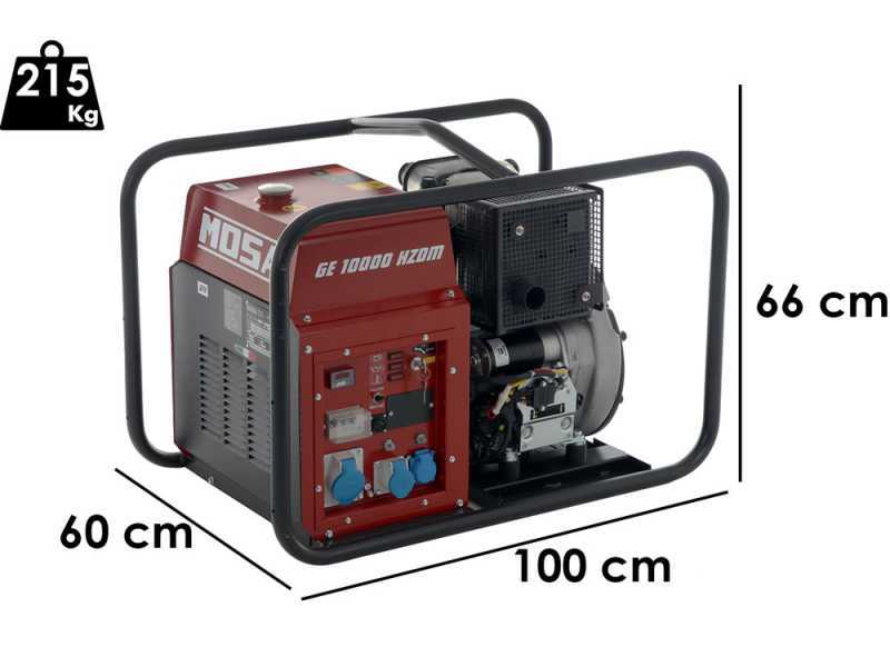 MOSA GE 10000 HZDM - Groupe &eacute;lectrog&egrave;ne diesel 9 KW - Continu 8.1 kW Monophas&eacute; - Moteur Hatz 1D90