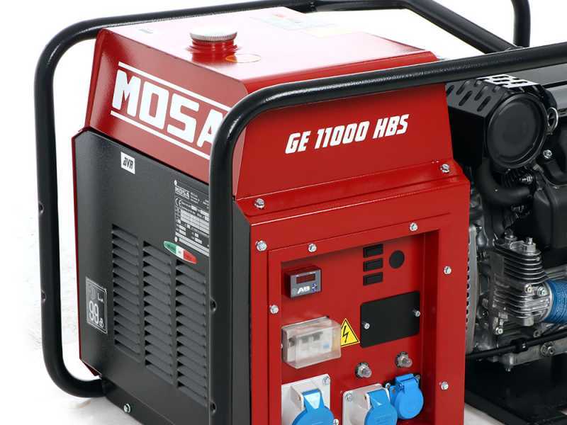 MOSA GE 11000 HBS - Groupe &eacute;lectrog&egrave;ne &agrave; essencec 9.9 KW - Continu 9 kW monophas&eacute; - Moteur Honda GX630