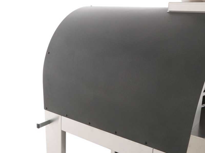 Fontana Margherita - Four &agrave; bois d'ext&eacute;rieur avec chariot - Anthracite