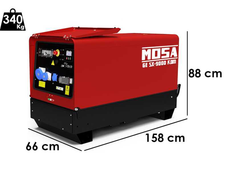 MOSA GE SX-9000 KDM - Groupe &eacute;lectrog&egrave;ne insonoris&eacute; 8.3 kW monophas&eacute; diesel - Kohler-Lombardini KDW702 - Tableau ATS inclus