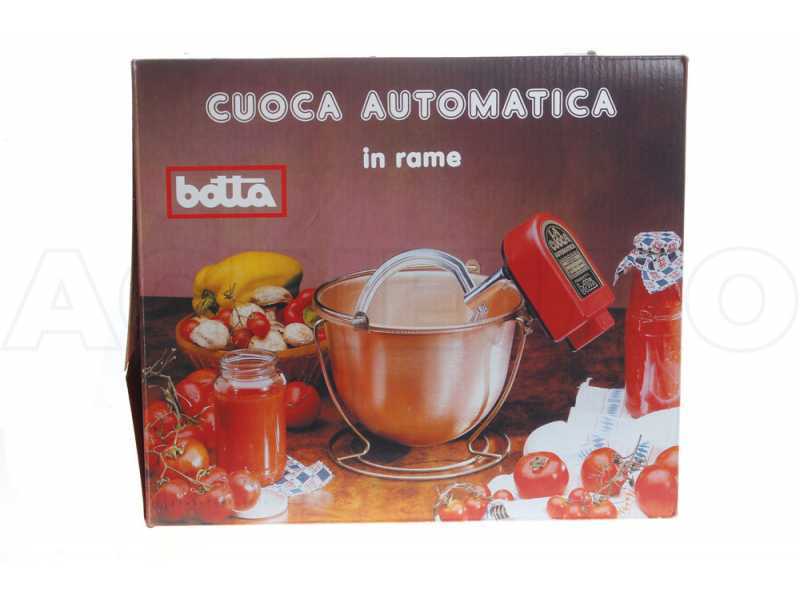 Chaudron &eacute;lectrique en cuivre lisse pour polenta NuovaFac Cuoca Automatica base ronde 4L - 5W
