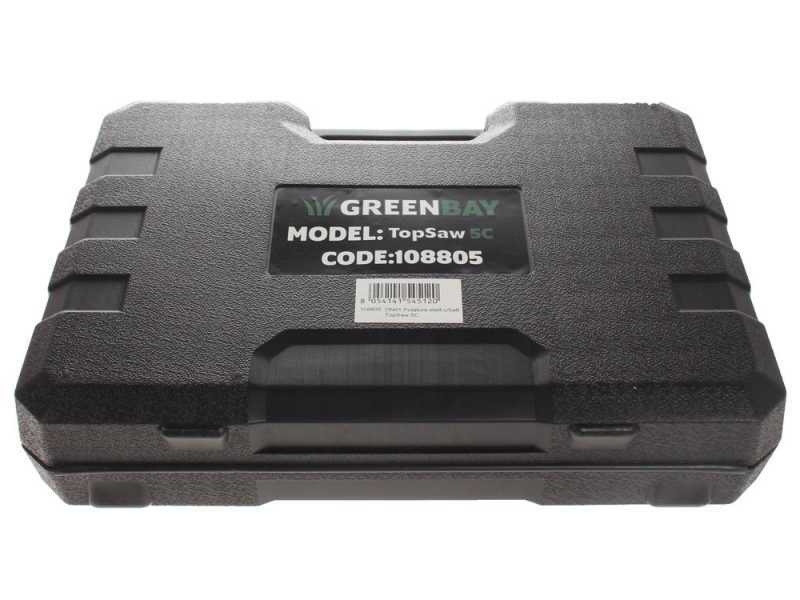 GreenBay TopSaw 5C - &Eacute;lagueuse &agrave; batterie sur perche - 2 batteries de 16,8 V - 2 Ah