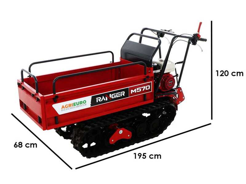 Brouette motoris&eacute;e &agrave; chenilles extensible Ranger  M570 - Moteur Honda GX200