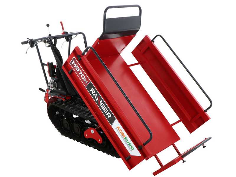 Brouette motoris&eacute;e &agrave; chenilles extensible Ranger  M570 H-E - Moteur Honda GX200 - D&eacute;marrage &eacute;lectrique
