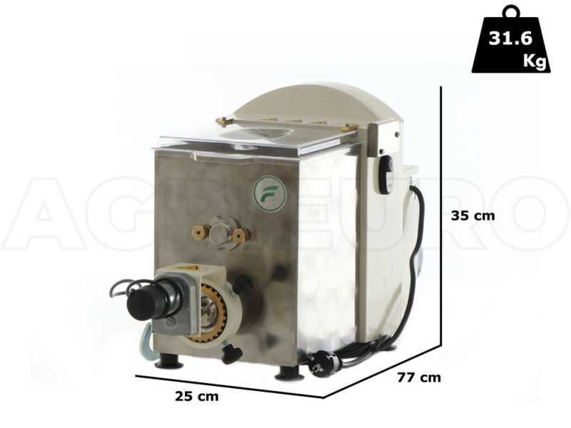 Fama Media avec coupe-p&acirc;tes - Machine &agrave; p&acirc;tes professionnelle 2 en 1 - P&eacute;trissage et extrusion