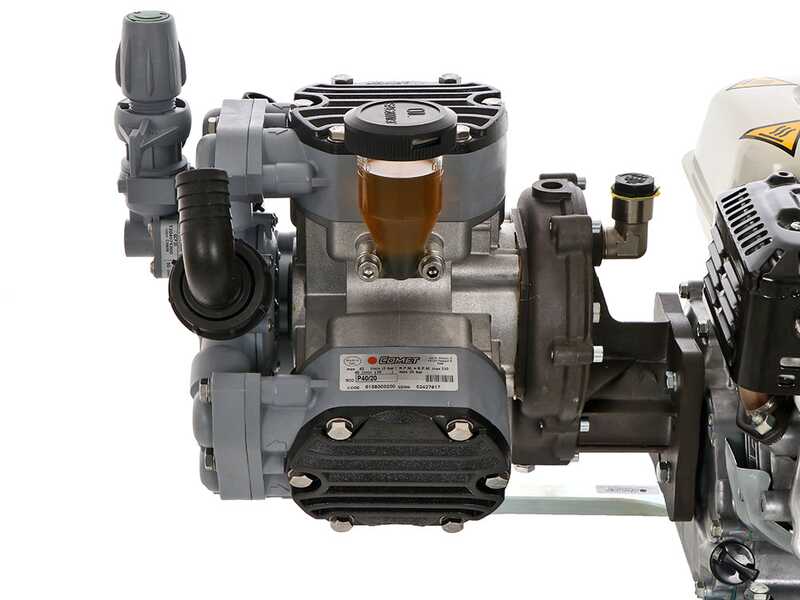Motopompe de pulv&eacute;risation thermique Comet MTP P40/20 SC 4T - moteur Honda GP 160 - version pour acides et produits chimiques