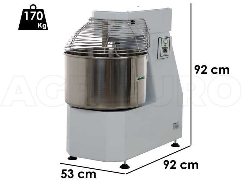 P&eacute;trin &agrave; spirale FIMAR 50SN - Capacit&eacute; de p&acirc;te 50Kg - Triphas&eacute;