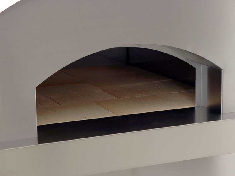 Seven Italy Ade - Four &agrave; bois d'ext&eacute;rieur avec chariot - Rouge