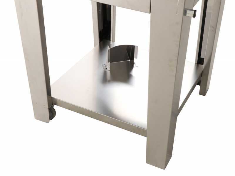 Seven Italy Ade - Four &agrave; bois d'ext&eacute;rieur avec chariot - Rouge