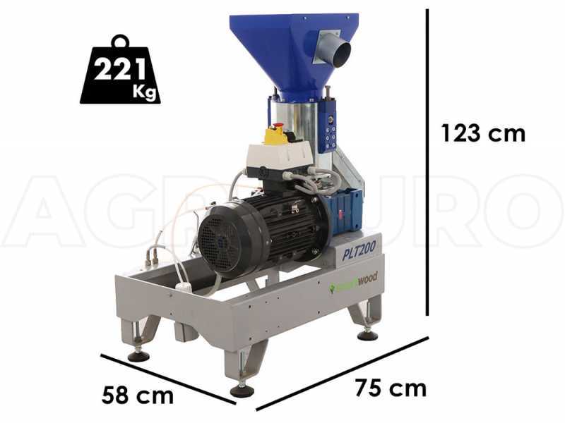 SmartWood PLT-200B - Presse &agrave; pellets &eacute;lectrique triphas&eacute;e