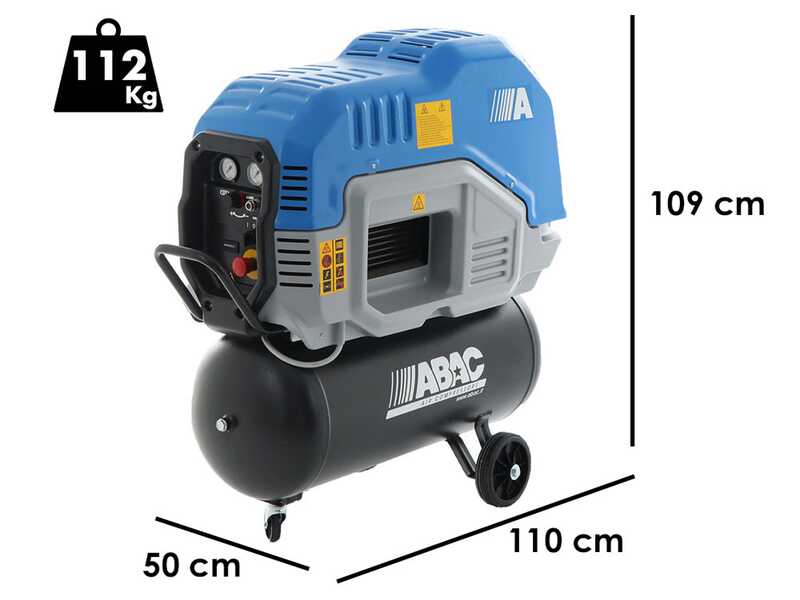 Abac Spinn D 2.2 90W 10 230/50 - Compresseur rotatif &agrave; vis monophas&eacute; silencieux - Moteur 3 CV- 90 L