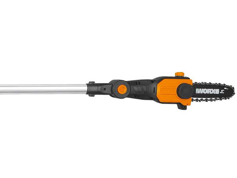 Works WG908E - Perche &eacute;lagueuse /Taille-haie multifonction &agrave; batterie sur perche de rallonge - batterie 20V 2Ah