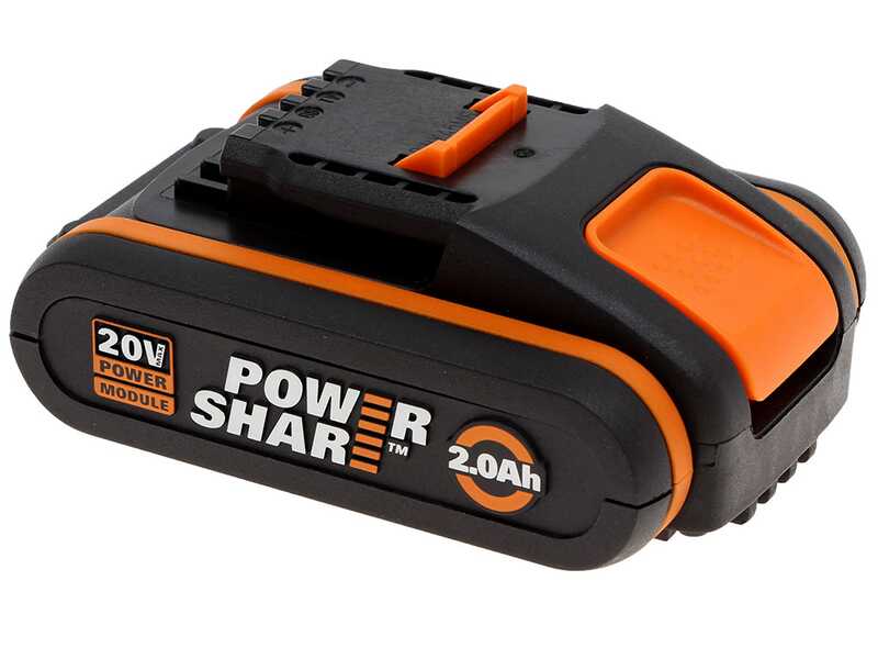 Worx WG908E - &Eacute;lagueuse /Taille-haie multifonction &agrave; batterie sur perche - batterie 20V 2Ah