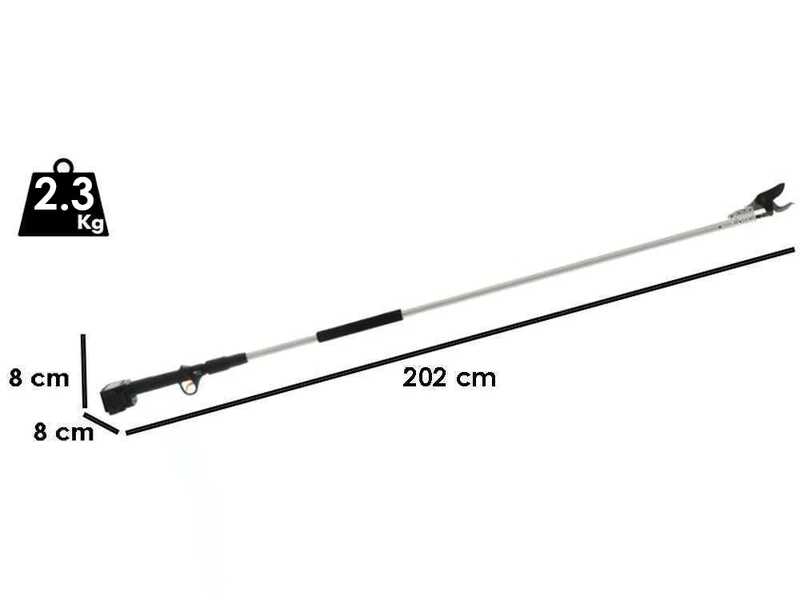 Volpi KV201 - S&eacute;cateur &eacute;lectrique sur perche - 2x21.6V 4Ah - Diam&egrave;tre de coupe 38 mm