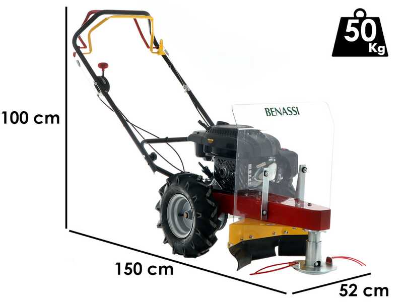 Benassi MD 555 R - D&eacute;broussailleuse &agrave; roues &agrave; essence 4 temps autotract&eacute;e - rato RV 150