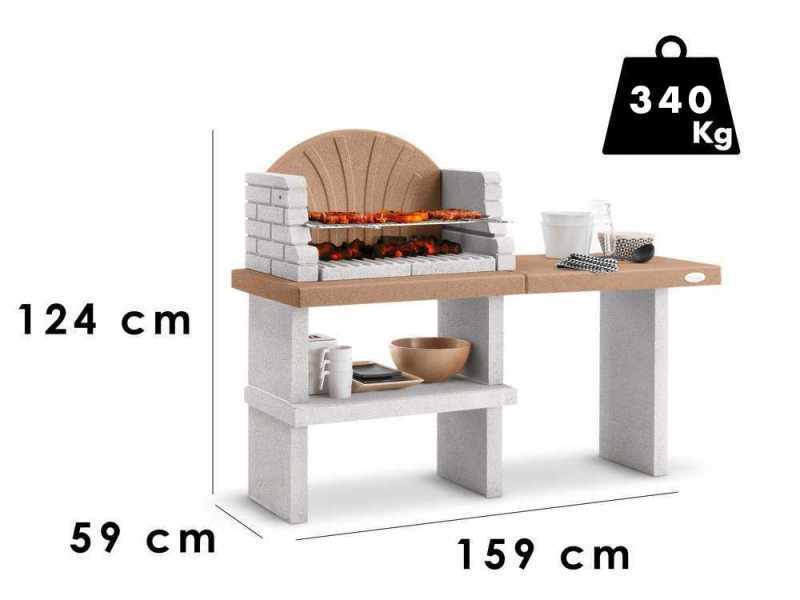 Palazzetti Vasto - Barbecue &agrave; bois et charbon en ma&ccedil;onnerie