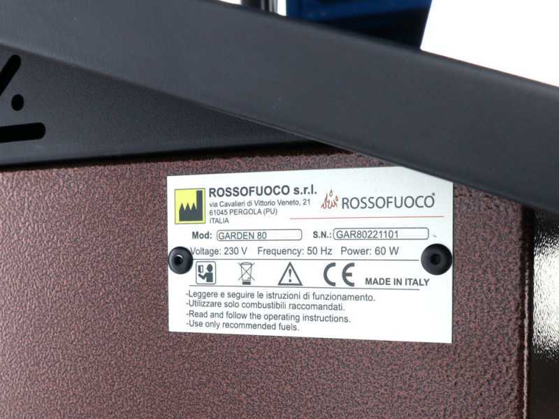 Rossofuoco Garden 80 - Four &agrave; bois d'ext&eacute;rieur
